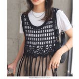 クロシェ編みフリンジベスト［C7458］ | KOBE LETTUCE | 詳細画像4 