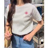 [ 選べる3サイズ ] ポイントロゴ刺しゅうコットンTシャツ［C7469］ | KOBE LETTUCE | 詳細画像1 