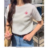 [ 選べる3サイズ ] ポイントロゴ刺しゅうコットンTシャツ［C7469］ | KOBE LETTUCE | 詳細画像3 