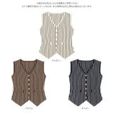 ストライプVネックニットベスト［C7517］ | KOBE LETTUCE | 詳細画像9 
