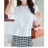 フリルペプラムTシャツ［C7557］ | KOBE LETTUCE | 詳細画像2 