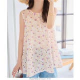 バックリボンAライン フラワー柄ブラウス［C7563］ | KOBE LETTUCE | 詳細画像3 