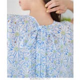 バックリボンAライン フラワー柄ブラウス［C7563］ | KOBE LETTUCE | 詳細画像9 