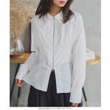 ジップデザインブロード長袖シャツブラウス 長袖 シャツ | KOBE LETTUCE | 詳細画像2 