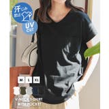 汗じみ防止 UVカット ポケット付きVネックTシャツ | KOBE LETTUCE | 詳細画像1