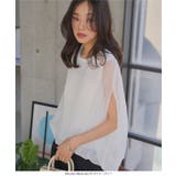 オーガンジーケープ風ブラウス ブラウス シアーブラウス | KOBE LETTUCE | 詳細画像7