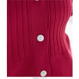 Vネックペプラムリブ半袖カーディガン Vネック ペプラム | KOBE LETTUCE | 詳細画像5 