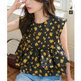 花柄ジャガードフリルシアーブラウス 花柄 ジャガード | KOBE LETTUCE | 詳細画像1 