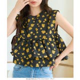 花柄ジャガードフリルシアーブラウス 花柄 ジャガード | KOBE LETTUCE | 詳細画像2 