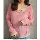 レイヤード風ヘンリーネックシアートップス［C7659］ レイヤード風 ヘンリーネ… | KOBE LETTUCE | 詳細画像10 