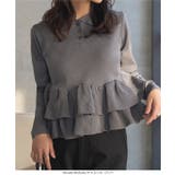 裾フリルニットポロロングスリーブ［C7688］ 裾フリル ポロニット | KOBE LETTUCE | 詳細画像14 