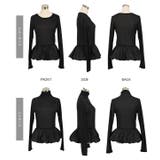 シアーバルーンペプラムトップス［C7696］ 選べる2ネック シアー | KOBE LETTUCE | 詳細画像16 