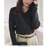 M L 太リブVネックもっちりインナーニット［C7714］ | KOBE LETTUCE | 詳細画像11 