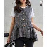 ツイードペプラムジレ［C7724］ ツイード ペプラムジレ | KOBE LETTUCE | 詳細画像1 