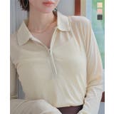 シアーラメハーフジッププルオーバー［C7753］ シアートップス ラメ | KOBE LETTUCE | 詳細画像1 