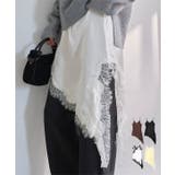 サテンレースアシメロングキャミソール［C7769］ サテン レース | KOBE LETTUCE | 詳細画像1 