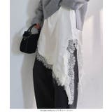 サテンレースアシメロングキャミソール［C7769］ サテン レース | KOBE LETTUCE | 詳細画像2 