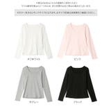 深開きスクエア Uネック 長袖Tシャツ［C7770］ | KOBE LETTUCE | 詳細画像21 