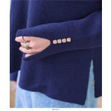 袖スリットボタンデザインニット［C7775］ ニット セーター | KOBE LETTUCE | 詳細画像4 