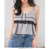 レース切替ストライプキャミビスチェ［C7778］ キャミビスチェ レース切替 | KOBE LETTUCE | 詳細画像5 