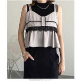 レース切替ストライプキャミビスチェ［C7778］ キャミビスチェ レース切替 | KOBE LETTUCE | 詳細画像8 