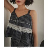 レース切替ストライプキャミビスチェ［C7778］ キャミビスチェ レース切替 | KOBE LETTUCE | 詳細画像9 