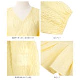 シアージャガードVネックペプラムブラウス［C7790］ シアー ペプラムブラウス | KOBE LETTUCE | 詳細画像13 