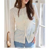 花柄シアーカーディガン［C7798］ カーディガン レディース | KOBE LETTUCE | 詳細画像3 