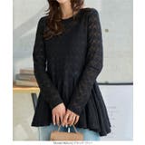 レースアシンメトリーヘムチュニック［C7805］ レーストップス アシンメトリー | KOBE LETTUCE | 詳細画像7 