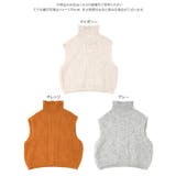 ケーブルハイネックニットベスト［C7813］ ニットベスト ケーブル | KOBE LETTUCE | 詳細画像10 