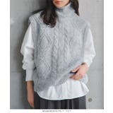 ケーブルハイネックニットベスト［C7813］ ニットベスト ケーブル | KOBE LETTUCE | 詳細画像2 