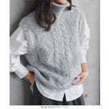 ケーブルハイネックニットベスト［C7813］ ニットベスト ケーブル | KOBE LETTUCE | 詳細画像4 