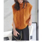 ケーブルハイネックニットベスト［C7813］ ニットベスト ケーブル | KOBE LETTUCE | 詳細画像7 