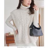 ケーブルハイネックニットベスト［C7813］ ニットベスト ケーブル | KOBE LETTUCE | 詳細画像9 