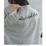 刺繍ロゴチェック柄ビッグシャツ［C7847］ チェック柄 ビッグシャツ | KOBE LETTUCE | 詳細画像8 