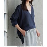 深Vネックチュニックブラウス［C7868］ 深Vネック チュニック | KOBE LETTUCE | 詳細画像9 