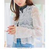 ベルスリーブレースカーディガン［C7940］ レースカーディガン ベルスリーブ | KOBE LETTUCE | 詳細画像2 