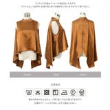 ケープ風サテンブラウス［C7946］ケープ風サテンブラウス レディース 春 | KOBE LETTUCE | 詳細画像15 