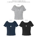 カップ付きリブヘンリーネックリブトップス［C7968］カップ付き ヘンリーネック… | KOBE LETTUCE | 詳細画像8 