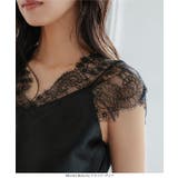 レースドッキングサテントップス［C7981］ レースドッキング サテントップス | KOBE LETTUCE | 詳細画像3 