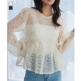 フリンジシアーペプラムブラウス［C8047］ペプラムブラウス レディース フリン… | KOBE LETTUCE | 詳細画像1 