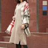ショルダーボタンニットワンピースハイネックロング丈スリットシンプル秋冬秋冬大人重… | KOBE LETTUCE | 詳細画像1