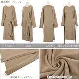 ウエストリボンカットソーロングワンピース レディース ブラウジング | KOBE LETTUCE | 詳細画像3