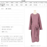 ウエストリボンカットソーロングワンピース レディース ブラウジング | KOBE LETTUCE | 詳細画像4