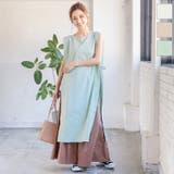 サイドリボンノースリワンピース レディース 膝下 | KOBE LETTUCE | 詳細画像1