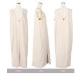 くるみボタンVネックフロントスリットジャンパースカート レディース ロング | KOBE LETTUCE | 詳細画像13