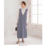 くるみボタンVネックフロントスリットジャンパースカート レディース ロング | KOBE LETTUCE | 詳細画像8