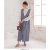 くるみボタンVネックフロントスリットジャンパースカート レディース ロング | KOBE LETTUCE | 詳細画像11