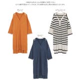 ライン り襟付きニットマキシワンピース レディース | KOBE LETTUCE | 詳細画像12