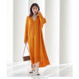 ライン り襟付きニットマキシワンピース レディース | KOBE LETTUCE | 詳細画像5